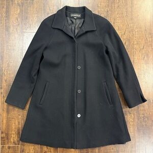 Women’s Virgin Wool Black Coat by Donatella Size 8‎